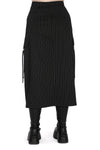 Tripping Skirt Black Pinstripe