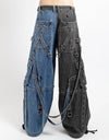 X-Strap Split Denim Blk/Blue