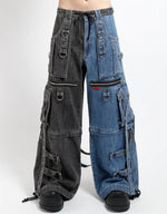 X-Strap Split Denim Blk/Blue