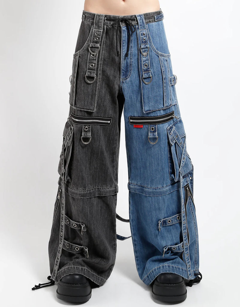 X-Strap Split Denim Blk/Blue