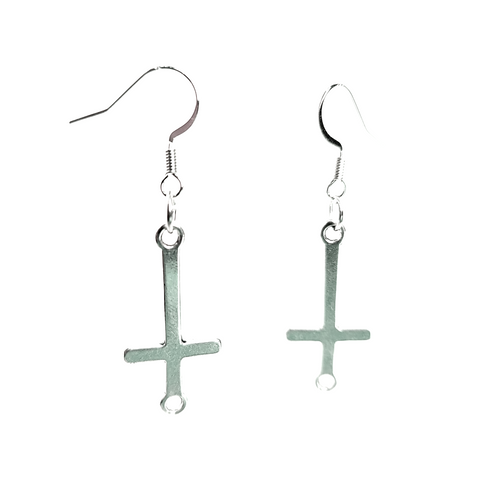 Upside down cross on sale earrings