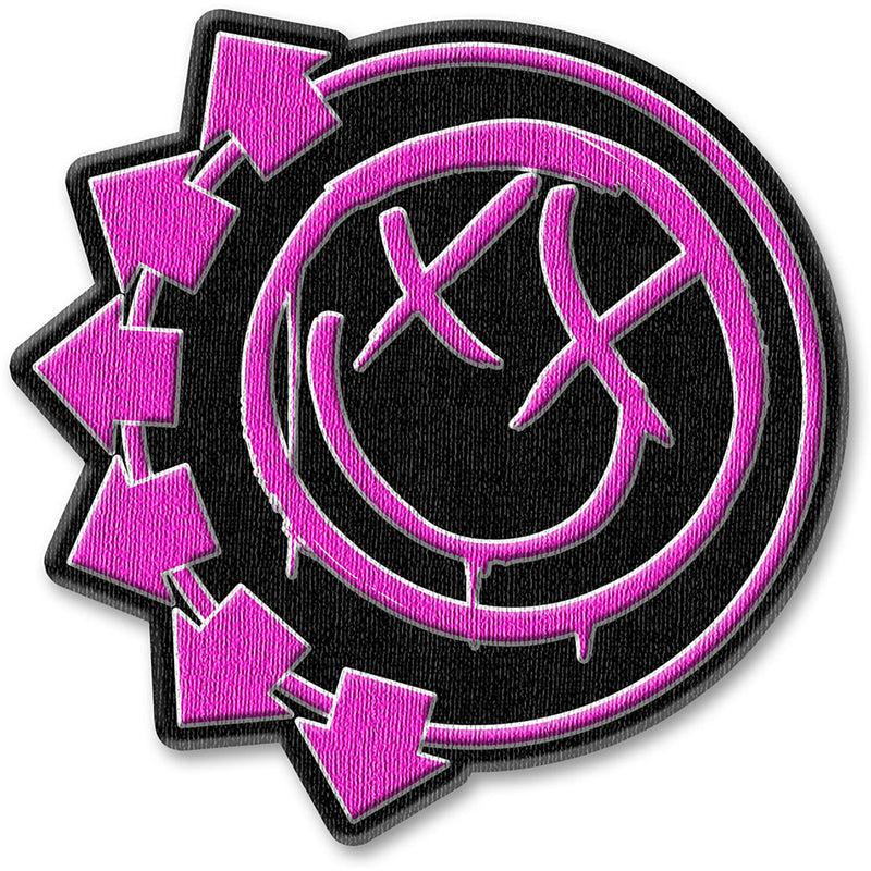 Blink 182 Pink Neon Six Arrow Smiley Patch