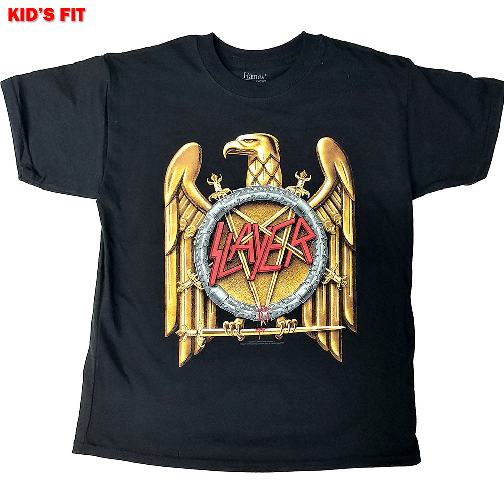 Slayer Kids T-Shirt: Gold Eagle 9-10 Years / Black